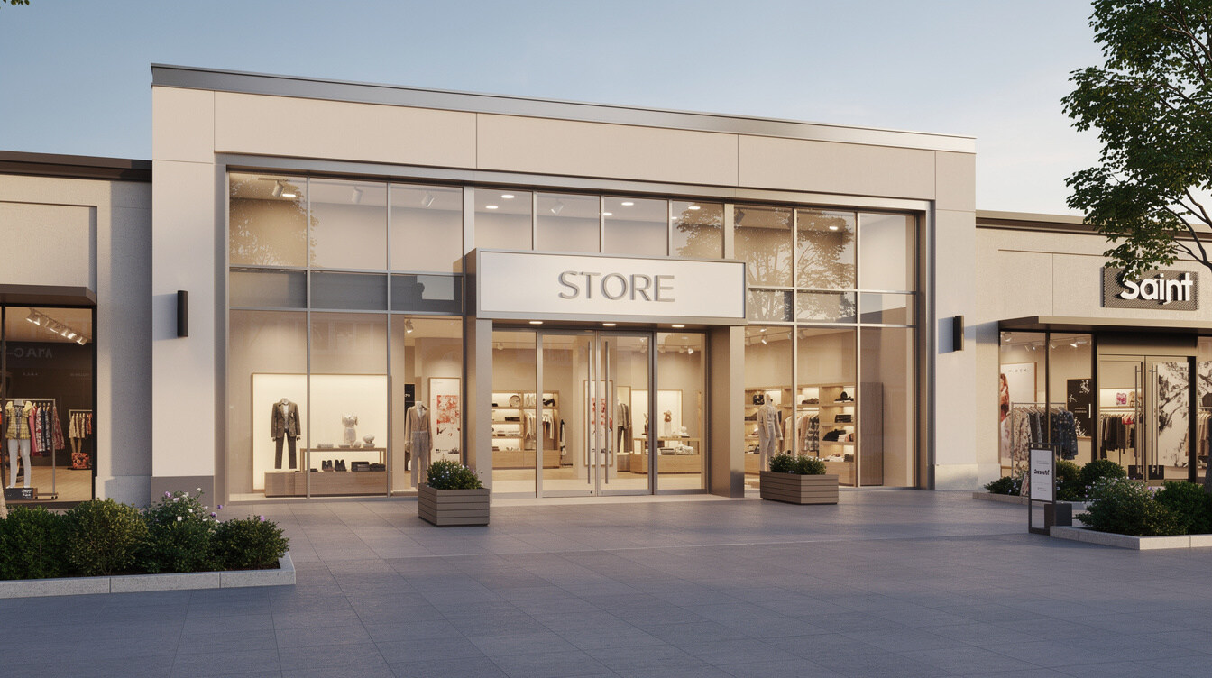 modern retail store front