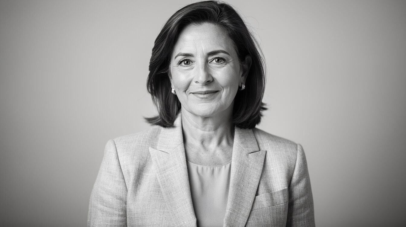 Studio portrait of a Uruguayan woman real estate founder in her 50s