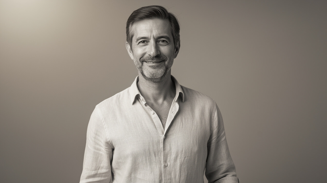 Studio portrait of an Uruguayan man real estate agent in his 40s